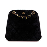 シャネル マトラッセ ココマーク チェーン トートバッグ ネイビー スウェード レディース CHANEL 【中古】
